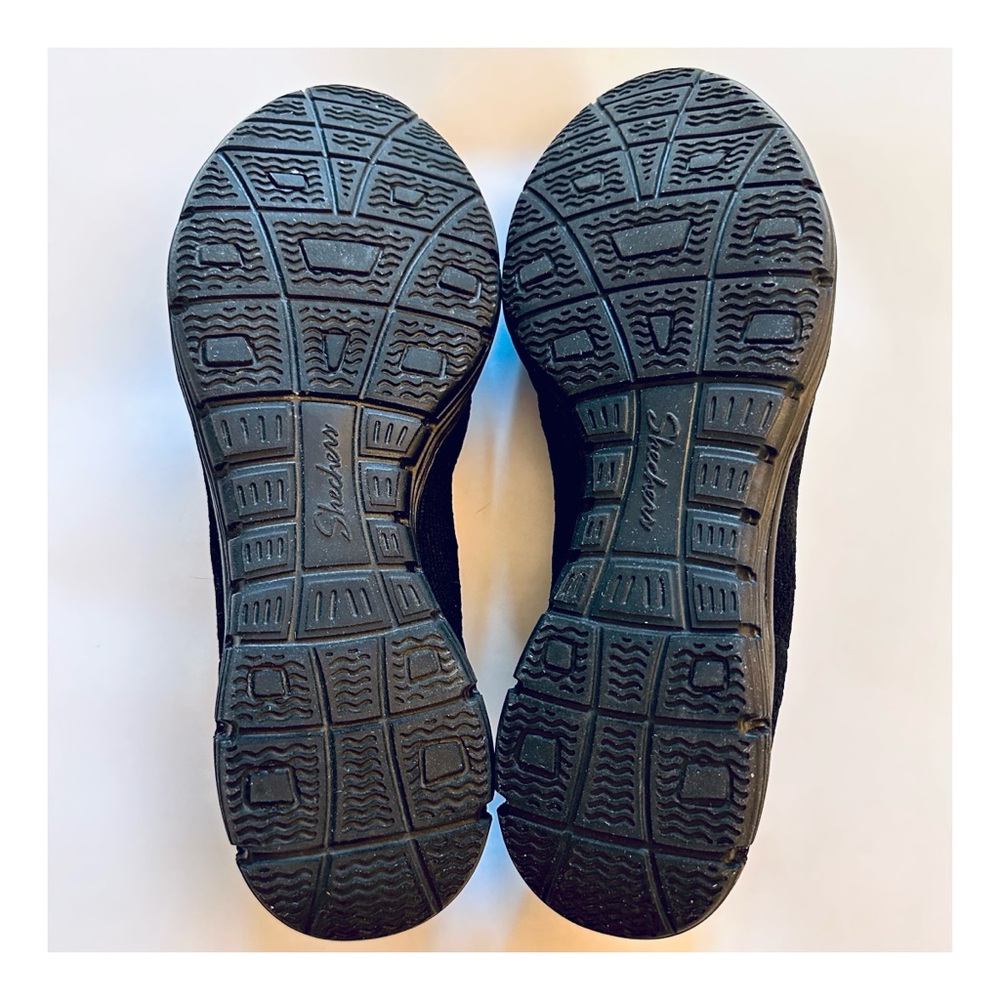 Skechers Black Knit Scallop Slip-On Seagar Sneakers 8.5 - Picture 8 of 8